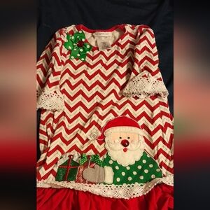 Bonnie Jean Red and White Santa Dress